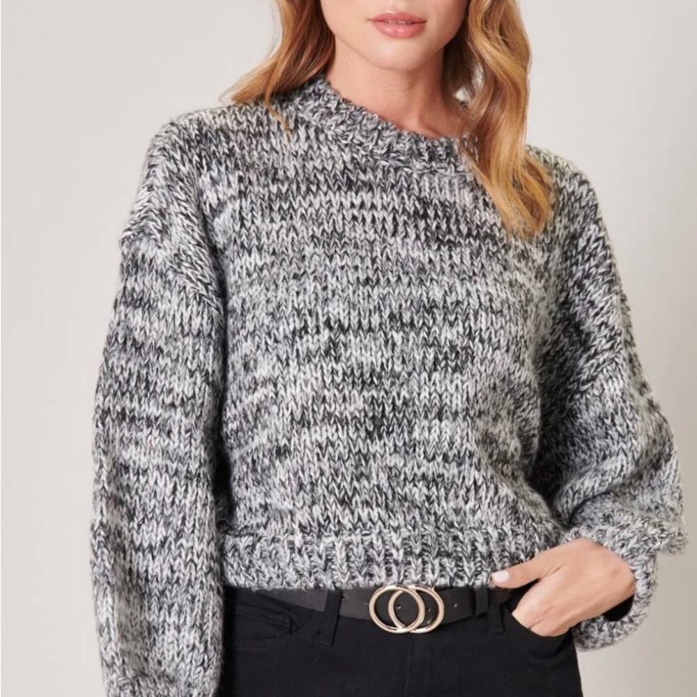 Sugarlips Black and White Crew Neck Sweater